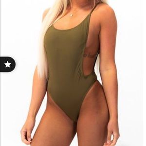 SUNNYCO olive green Pamela suit